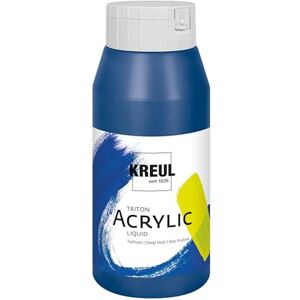 KREUL 17007 Triton Acrylic Liquid kobaltová modrá imit. 750 ml, vysoce kvalitní umělecká akrylová barva ve studiové kvalitě s lehce tekoucím charakterem, sytě matná rychleschnoucí KREUL 17007 Triton Acrylic Liquid kobaltová modrá imit. 750 ml, vysoce kvalitní umělecká akrylová barva ve studiové kvalitě s lehce tekoucím charakterem, sytě matná rychleschnoucí