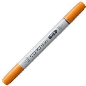 Copic Ciao Marker typ Y 38, Honey, univerzální popisovač rozložení, se středně širokým a jedním štětcovým hrotem Copic Ciao Marker typ Y 38, Honey, univerzální popisovač rozložení, se středně širokým a jedním štětcovým hrotem