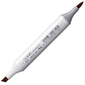 Copic Sketch Marker typ E 77, Maroon, profesionální značkovač, se super bush špičkou a středním hrotem Copic Sketch Marker typ E 77, Maroon, profesionální značkovač, se super bush špičkou a středním hrotem