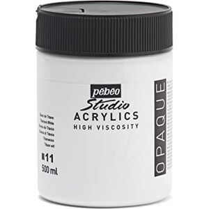 PEBEO Pébéo Studio Acryl Fine bílá akrylová barva titanová bílá 500 ml PEBEO Pébéo Studio Acryl Fine bílá akrylová barva titanová bílá 500 ml