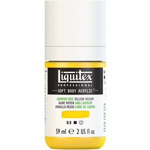 Liquitex 1959890 profesionální akrylová barva Soft Body – umělecká barva v krémové krycí konzistenci, vysoká pigmentace, stálobarevná a odolná proti stárnutí, 59 ml láhev – bez kadmia, žlutá střední Liquitex 1959890 profesionální akrylová barva Soft Body – umělecká barva v krémové krycí konzistenci, vysoká pigmentace, stálobarevná a odolná proti stárnutí, 59 ml láhev – bez kadmia, žlutá střední