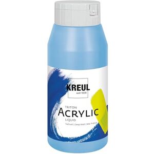 KREUL 17036 Triton Acrylic Liquid světle modrá 750 ml, vysoce kvalitní umělecká akrylová barva ve studiové kvalitě s lehce tekoucím charakterem, sytě matná, tyrkysová KREUL 17036 Triton Acrylic Liquid světle modrá 750 ml, vysoce kvalitní umělecká akrylová barva ve studiové kvalitě s lehce tekoucím charakterem, sytě matná, tyrkysová