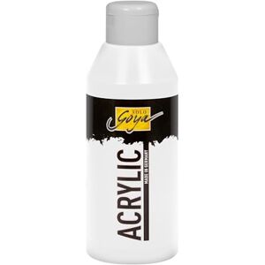 KREUL 84201 Solo Goya Acrylic bílá, 250ml láhev, krémová univerzální akrylová barva ve studiové kvalitě, na bázi vody, rychle a matně schnoucí, dobře krycí, voděodolná KREUL 84201 Solo Goya Acrylic bílá, 250ml láhev, krémová univerzální akrylová barva ve studiové kvalitě, na bázi vody, rychle a matně schnoucí, dobře krycí, voděodolná