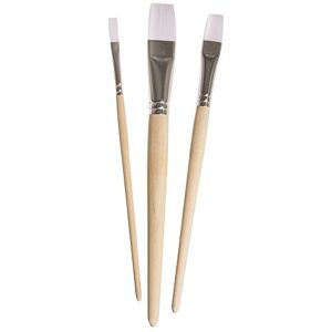 Rayher Sada štětců Hobby 37319000 Chalky Finish Basic, 3 plochý štětec, velikosti 6, 12, 20, dřevěný násadka, hliníkový kroužek, štětec na syntetické vlasy, štětec na umělé vlasy Rayher Sada štětců Hobby 37319000 Chalky Finish Basic, 3 plochý štětec, velikosti 6, 12, 20, dřevěný násadka, hliníkový kroužek, štětec na syntetické vlasy, štětec na umělé vlasy