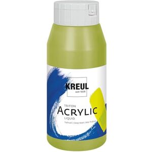 KREUL 17045 Triton Acrylic Liquid Olivově zelená světlá 750 ml, vysoce kvalitní umělecká akrylová barva ve studiové kvalitě s lehce tekoucím charakterem, sytě matná rychleschnoucí KREUL 17045 Triton Acrylic Liquid Olivově zelená světlá 750 ml, vysoce kvalitní umělecká akrylová barva ve studiové kvalitě s lehce tekoucím charakterem, sytě matná rychleschnoucí