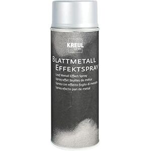 KREUL 994401 Efektní sprej na listový kov, stříbrný, 400 ml, rychleschnoucí kombinovaný lak Nitro se vzhledem podobným listovému kovu KREUL 994401 Efektní sprej na listový kov, stříbrný, 400 ml, rychleschnoucí kombinovaný lak Nitro se vzhledem podobným listovému kovu
