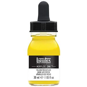 Liquitex 4260412 tekuté profesionální akrylové barvy inkoust, tuš, 30 ml, vysoce pigmentovaná airbrush barva, středně žlutá azo Liquitex 4260412 tekuté profesionální akrylové barvy inkoust, tuš, 30 ml, vysoce pigmentovaná airbrush barva, středně žlutá azo