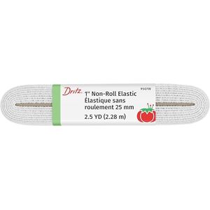 Dritz 103518 1" Non-Roll Elastic, bílá elastická, polyester, bílá, 1 palec od 2-1/2-yard Dritz 103518 1" Non-Roll Elastic, bílá elastická, polyester, bílá, 1 palec od 2-1/2-yard