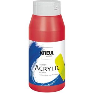 KREUL 17027 Triton Acrylic Liquid třešňově červená 750 ml, vysoce kvalitní umělecká akrylová barva ve studiové kvalitě s lehce tekoucím charakterem, sytě matná rychleschnoucí KREUL 17027 Triton Acrylic Liquid třešňově červená 750 ml, vysoce kvalitní umělecká akrylová barva ve studiové kvalitě s lehce tekoucím charakterem, sytě matná rychleschnoucí