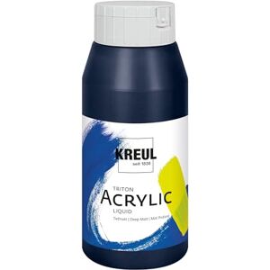 KREUL 17025 Triton Acrylic Liquid noční modrá 750 ml, vysoce kvalitní umělecká akrylová barva ve studiové kvalitě s lehce tekoucím charakterem, rychleschnoucí, tmavě modrá KREUL 17025 Triton Acrylic Liquid noční modrá 750 ml, vysoce kvalitní umělecká akrylová barva ve studiové kvalitě s lehce tekoucím charakterem, rychleschnoucí, tmavě modrá
