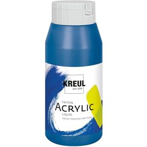 KREUL 17028 Triton Acrylic Liquid primární modrá 750 ml, vysoce kvalitní umělecká akrylová barva ve studiové kvalitě s lehce tekoucím charakterem, sytě matná rychleschnoucí KREUL 17028 Triton Acrylic Liquid primární modrá 750 ml, vysoce kvalitní umělecká akrylová barva ve studiové kvalitě s lehce tekoucím charakterem, sytě matná rychleschnoucí