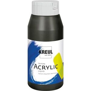 KREUL 17009 Triton Acrylic Liquid černá 750 ml, vysoce kvalitní umělecká akrylová barva ve studiové kvalitě s lehce tekoucím charakterem, sytě matná rychleschnoucí KREUL 17009 Triton Acrylic Liquid černá 750 ml, vysoce kvalitní umělecká akrylová barva ve studiové kvalitě s lehce tekoucím charakterem, sytě matná rychleschnoucí