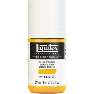 Liquitex 1959412 profesionální akrylová barva Soft Body – umělecká barva v krémové krycí konzistenci, vysoká pigmentace, stálobarevná a odolná proti stárnutí, 59 ml láhev – středně žlutá azo Liquitex 1959412 profesionální akrylová barva Soft Body – umělecká barva v krémové krycí konzistenci, vysoká pigmentace, stálobarevná a odolná proti stárnutí, 59 ml láhev – středně žlutá azo