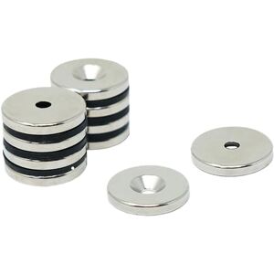 FIRST4MAGNETS F406N-2 průměr 20 mm x tloušťka 3,6 mm c/s otvor N42 neodymové magnety 4,5 kg tažení (sever) (2 kusy), Silver, 25 x 10 x 3 cm FIRST4MAGNETS F406N-2 průměr 20 mm x tloušťka 3,6 mm c/s otvor N42 neodymové magnety 4,5 kg tažení (sever) (2 kusy), Silver, 25 x 10 x 3 cm