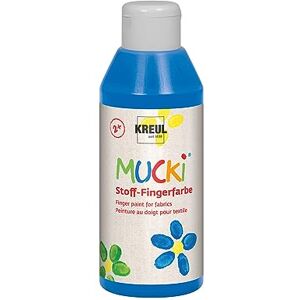 KREUL 28404 – zářivá látka Mucki – barva na prsty, 250 ml v modré barvě, na bázi vody, bez parabenů, lepku, laktózy a veganská, optimální pro použití prsty a rukama KREUL 28404 – zářivá látka Mucki – barva na prsty, 250 ml v modré barvě, na bázi vody, bez parabenů, lepku, laktózy a veganská, optimální pro použití prsty a rukama