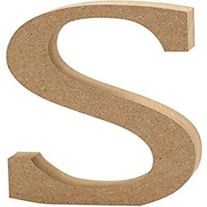 Creativ Dekorační písmeno "S" z MDF, 13 x 2 cm, hnědé Creativ Dekorační písmeno "S" z MDF, 13 x 2 cm, hnědé