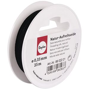 Rayher Aufreihseide, schwarz, 100% Polyamid, 0, 33 mm ø, Spule 25 m, Aufreihgarn für Perlen, Perlenaufreihgarn, Schmuckfaden, extrem reißfest, stabil, franst nicht aus, 8902201 Rayher Aufreihseide, schwarz, 100% Polyamid, 0, 33 mm ø, Spule 25 m, Aufreihgarn für Perlen, Perlenaufreihgarn, Schmuckfaden, extrem reißfest, stabil, franst nicht aus, 8902201