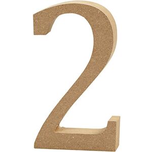 Creativ Dekorační číslo "2", MDF, 13 x 2 cm, hnědá Creativ Dekorační číslo "2", MDF, 13 x 2 cm, hnědá
