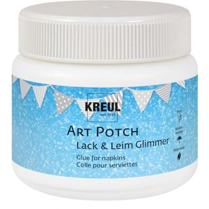 KREUL 49651 Art Potch lak a lepidlo slída, 150 ml dóza, ubrouskové techniky a dekorativní lepidlo na bázi vody, na dřevo, keramiku, kámen a karton, bílá, transparentní KREUL 49651 Art Potch lak a lepidlo slída, 150 ml dóza, ubrouskové techniky a dekorativní lepidlo na bázi vody, na dřevo, keramiku, kámen a karton, bílá, transparentní