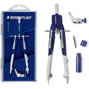 Staedtler Kružítko Mars Comfort 552 01, rychle nastavitelné kružítko, vyměnitelná jehla, sklopná stehna, průměr kružnice: 350 mm, délka: 170 mm, barva: modrá, stříbrná, pouzdro s víkem Staedtler Kružítko Mars Comfort 552 01, rychle nastavitelné kružítko, vyměnitelná jehla, sklopná stehna, průměr kružnice: 350 mm, délka: 170 mm, barva: modrá, stříbrná, pouzdro s víkem