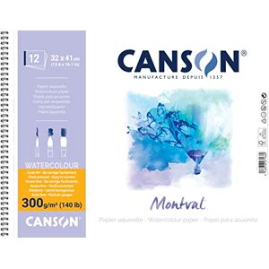 Canson Montval spirálový blok, 32 x 41 cm, 12 listů, 300 g/m² Canson Montval spirálový blok, 32 x 41 cm, 12 listů, 300 g/m²