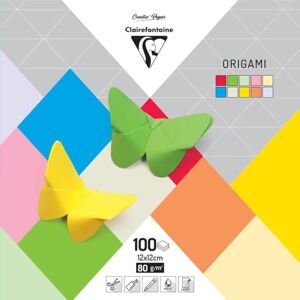 Clairefontaine 95008C balení se 100 archy origami papír jednobarevný (12 x 12 cm, 80 g) 1 balení barevně tříděné Třídění barev 2 Clairefontaine 95008C balení se 100 archy origami papír jednobarevný (12 x 12 cm, 80 g) 1 balení barevně tříděné Třídění barev 2