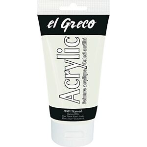 KREUL 28501 – El Greco Acrylic, 150 ml tuba v titanové bílé, vysoce pigmentovaná, lesklá akrylová barva ve studijní kvalitě, roztíratelná, pro pastózní malování KREUL 28501 – El Greco Acrylic, 150 ml tuba v titanové bílé, vysoce pigmentovaná, lesklá akrylová barva ve studijní kvalitě, roztíratelná, pro pastózní malování