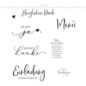 Creative Mundart razítko razicí šablona a sada razítek německý text novomanželé, stříbrná, 20 x 24 cm Creative Mundart razítko razicí šablona a sada razítek německý text novomanželé, stříbrná, 20 x 24 cm