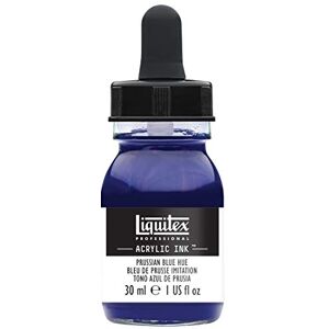 Liquitex 4260320 tekuté profesionální akrylové barvy inkoust, tuš, 30 ml, vysoce pigmentovaná airbrush barva, pruská modrá barevný odstín Liquitex 4260320 tekuté profesionální akrylové barvy inkoust, tuš, 30 ml, vysoce pigmentovaná airbrush barva, pruská modrá barevný odstín