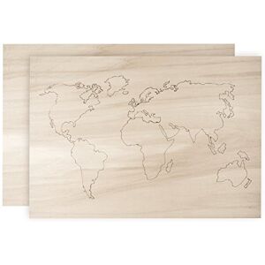 Rayher Mapa světa dřevo, 42 x 29,7 x 0,4 cm, překližka, certifikováno FSC, mapa světa na stěnu, jednotlivé země vypouštěné laserem pro uvolnění, 62810000, hnědá Rayher Mapa světa dřevo, 42 x 29,7 x 0,4 cm, překližka, certifikováno FSC, mapa světa na stěnu, jednotlivé země vypouštěné laserem pro uvolnění, 62810000, hnědá