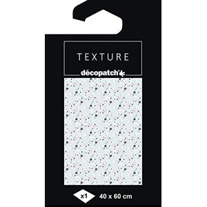 décopatch TD804C 1 Bogen 40x60cm -Papier Motiv Texture, Terrazzo Silber décopatch TD804C 1 Bogen 40x60cm -Papier Motiv Texture, Terrazzo Silber