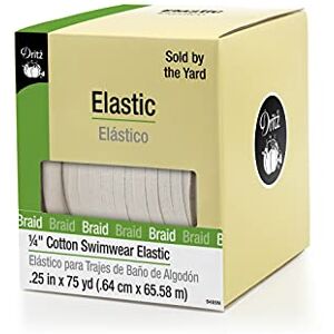 Dritz 1/4" Cotton Swimwear Elastic, Natural, 75 yd Elastisch, Natur, 1/4-Inch by 75-Yard, 225 Dritz 1/4" Cotton Swimwear Elastic, Natural, 75 yd Elastisch, Natur, 1/4-Inch by 75-Yard, 225