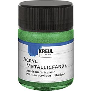 KREUL 77577 akrylová metalická barva, 50ml sklo v metalické zelené, okouzlující akrylová barva s metalickým efektem na vodní bázi, krémově krycí, rychleschnoucí a voděodolná KREUL 77577 akrylová metalická barva, 50ml sklo v metalické zelené, okouzlující akrylová barva s metalickým efektem na vodní bázi, krémově krycí, rychleschnoucí a voděodolná