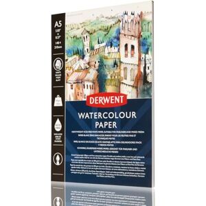 Derwent Blok z akvarelového papíru A3, 12 listů, bílý, papír bez obsahu kyselin, 300 g/m² A5 vícebarevný Derwent Blok z akvarelového papíru A3, 12 listů, bílý, papír bez obsahu kyselin, 300 g/m² A5 vícebarevný
