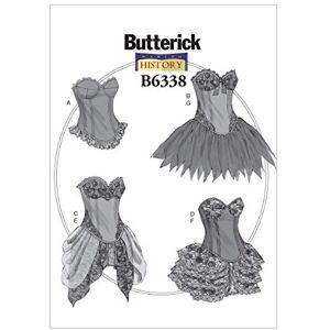 Butterick Vzor 6338 A5, dámské kostýmy, velikosti 34-42, hedvábí, vícebarevné, (6-8-10-12-14) Butterick Vzor 6338 A5, dámské kostýmy, velikosti 34-42, hedvábí, vícebarevné, (6-8-10-12-14)