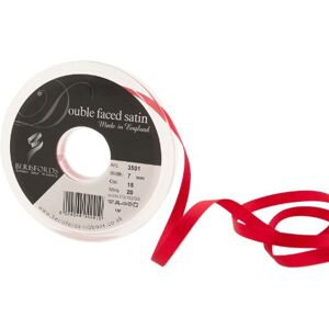 Berisfords 3501 Doppelseitiges Satinband, 20 m x 7 mm, Rot Berisfords 3501 Doppelseitiges Satinband, 20 m x 7 mm, Rot
