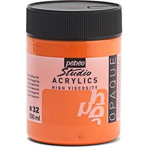 PEBEO Pébéo Studio akrylová barva, 500 ml, kadmiová oranžová, 171032, imitace kadmiová oranžová PEBEO Pébéo Studio akrylová barva, 500 ml, kadmiová oranžová, 171032, imitace kadmiová oranžová