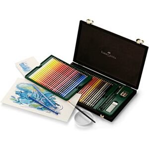Faber-Castell 117506 akvarelové tužky Albrecht Dürer, dřevěná krabička se 48 akvarelovými tužkami se silnými náplněmi 3,8 mm, včetně štětce, ořezávátka a gumy Faber-Castell 117506 akvarelové tužky Albrecht Dürer, dřevěná krabička se 48 akvarelovými tužkami se silnými náplněmi 3,8 mm, včetně štětce, ořezávátka a gumy