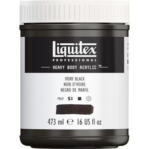 Liquitex 4412244 Professional Heavy Body akrylová barva v umělecké kvalitě s vynikající stálostí na světle v lícné konzistenci, 473 ml hrnec – slonovinová černá Liquitex 4412244 Professional Heavy Body akrylová barva v umělecké kvalitě s vynikající stálostí na světle v lícné konzistenci, 473 ml hrnec – slonovinová černá