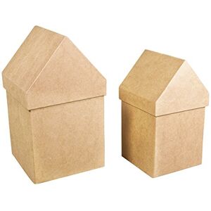 Rayher Domovní boxovací papír-maché, 2 malé kartonové krabice s víkem, certifikováno FSC, sada 2 ks, 13,3 x 13,3 cm, výška 23 cm + 11,5 x 11,5 cm, výška 20 cm, pro vytváření a dekorace, 67216000 Rayher Domovní boxovací papír-maché, 2 malé kartonové krabice s víkem, certifikováno FSC, sada 2 ks, 13,3 x 13,3 cm, výška 23 cm + 11,5 x 11,5 cm, výška 20 cm, pro vytváření a dekorace, 67216000
