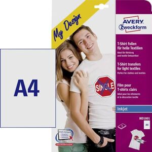 Avery MD1001 textilní fólie pro světlé textilie (A4, 210x297 mm) 5 listů Avery MD1001 textilní fólie pro světlé textilie (A4, 210x297 mm) 5 listů