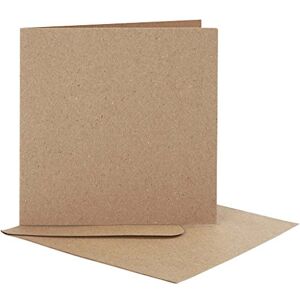 Creativ Karten und Umschläge, Kartengröße 12,5x12,5 cm, natur, 10 Set Creativ Karten und Umschläge, Kartengröße 12,5x12,5 cm, natur, 10 Set