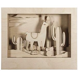 Rayher 62852505 dřevěná konstrukce. 3D rámeček s motivem Lama, FSC 100%, 24x20x6,9cm, 10-TLG, box 1Set, přírodní Rayher 62852505 dřevěná konstrukce. 3D rámeček s motivem Lama, FSC 100%, 24x20x6,9cm, 10-TLG, box 1Set, přírodní