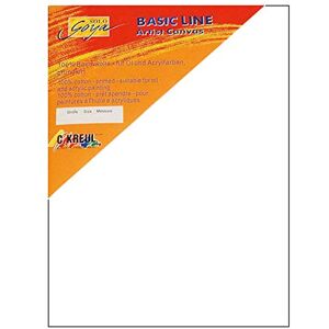 KREUL 63040 Solo Goya Stretched Canvas Basic Line, klínový rám cca 30 x 40 cm, s plátnem z bavlny 4krát základním nátěrem, ideální pro oleje, akrylové a kvašové barvy, bílá KREUL 63040 Solo Goya Stretched Canvas Basic Line, klínový rám cca 30 x 40 cm, s plátnem z bavlny 4krát základním nátěrem, ideální pro oleje, akrylové a kvašové barvy, bílá