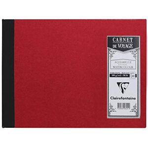 Clairefontaine 96041C cestovní album (s plátěnou vazbou, akvarelový papír, 170 g, torchon, DIN A5, 14,8 x 21 cm, 60 listů, ideální na cestování, robustní a elegantní) červené Clairefontaine 96041C cestovní album (s plátěnou vazbou, akvarelový papír, 170 g, torchon, DIN A5, 14,8 x 21 cm, 60 listů, ideální na cestování, robustní a elegantní) červené
