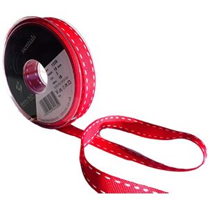 Berisfords Grob gewebtes Band mit eingefassten Kanten, 15 mm, Rot / Weiß Berisfords Grob gewebtes Band mit eingefassten Kanten, 15 mm, Rot / Weiß