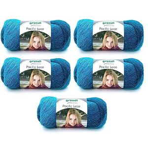 Gründl Pacific Lace (barevná příze s charakterem připomínajícím vlnu z 80 % polyakrylu, 10 % vlny, 10 % alpaka, 100 g / 550 m, tloušťka jehlic: 2,5 mm 3 mm, 5 x 100 g), Ocean Color Gründl Pacific Lace (barevná příze s charakterem připomínajícím vlnu z 80 % polyakrylu, 10 % vlny, 10 % alpaka, 100 g / 550 m, tloušťka jehlic: 2,5 mm 3 mm, 5 x 100 g), Ocean Color