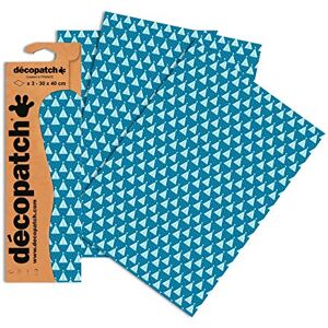 décopatch Clairefontaine C703O Decopatch papír, balení 3 ks modrý s vánočními stromky décopatch Clairefontaine C703O Decopatch papír, balení 3 ks modrý s vánočními stromky
