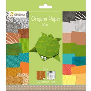 Avenue Mandarine 52504MD Origami barevný papír (čtvercový, 20 x 20 cm, se skládacím návodem, 60 různých listů a 1 list s oční sadou, zoo) Avenue Mandarine 52504MD Origami barevný papír (čtvercový, 20 x 20 cm, se skládacím návodem, 60 různých listů a 1 list s oční sadou, zoo)