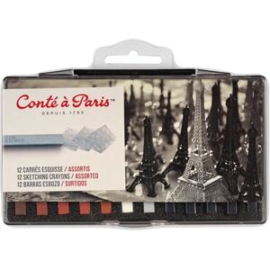 Conté à Paris Conté Carré 50247 pastelová křída v 12dílné sadě, tvrdé křídy v obdélníkovém tvaru, barevné, pro skicování a kresby na všech druzích papíru nebo kartonu 12 pastelů v sadě mix Esquiss Conté à Paris Conté Carré 50247 pastelová křída v 12dílné sadě, tvrdé křídy v obdélníkovém tvaru, barevné, pro skicování a kresby na všech druzích papíru nebo kartonu 12 pastelů v sadě mix Esquiss